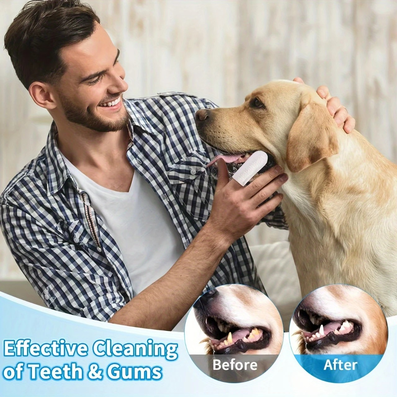 Disposable Dental Finger Wipes For Pets