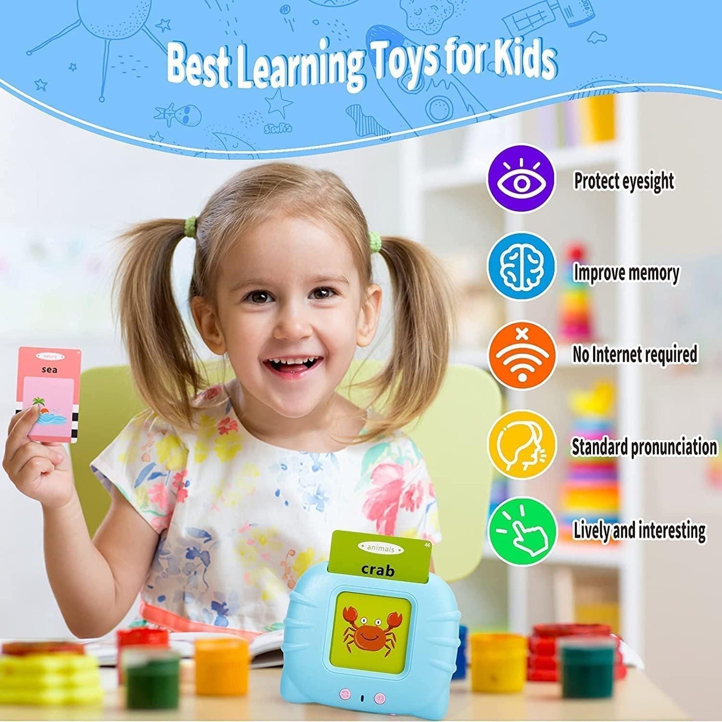 Velo™ Talking Flash Cards for Early Educational Learning Toy