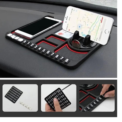 VeloGrip™ – 3-in-1 Car Dashboard Phone Holder with Silicone Grip