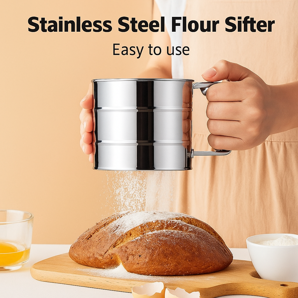 Velo™ Stainless Steel Flour Sifter/Atta Chhani for Baking