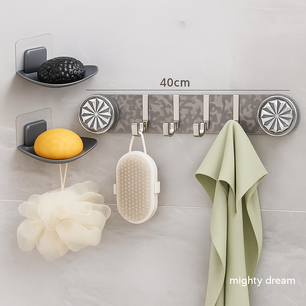 Velo™ Suction Wall Hook Rack with Crystal Design