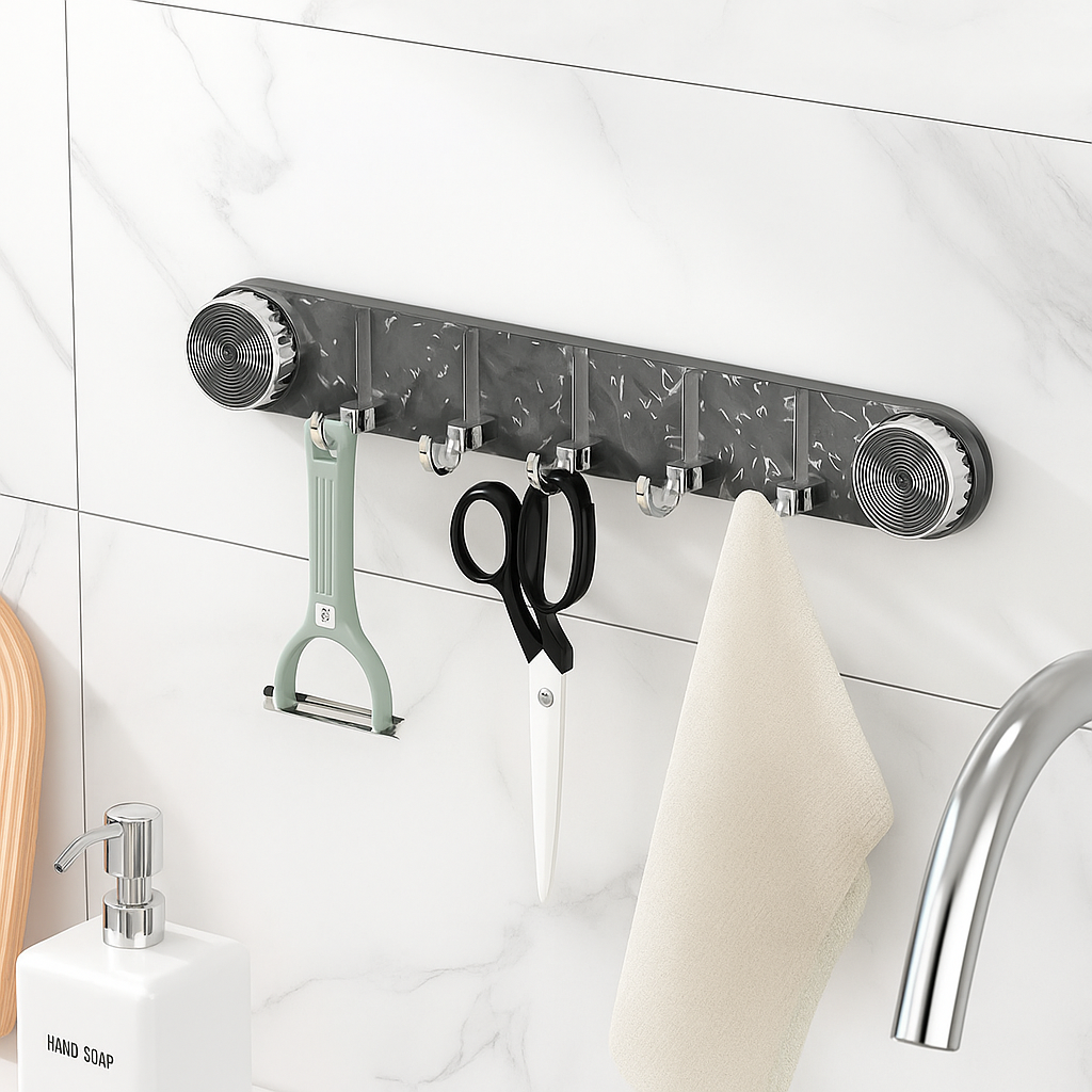 Velo™ Suction Wall Hook Rack with Crystal Design