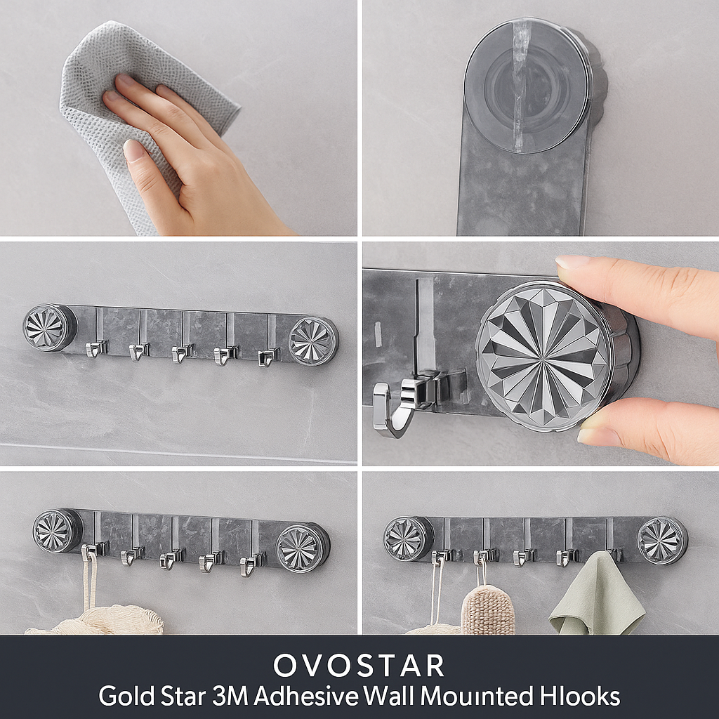 Velo™ Suction Wall Hook Rack with Crystal Design