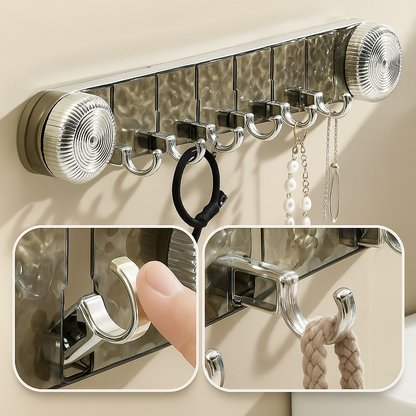 Velo™ Suction Wall Hook Rack with Crystal Design