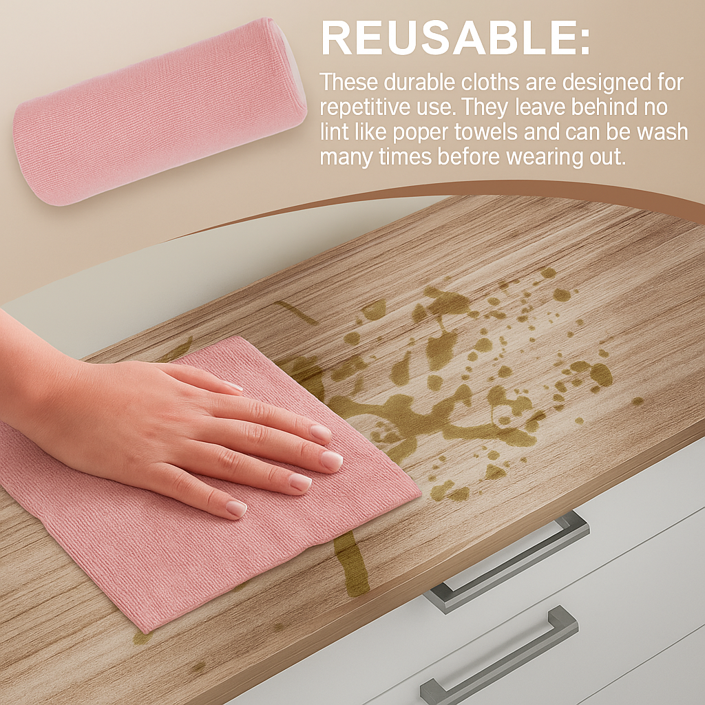 Velo™ Reusable Microfiber Cleaning roll
