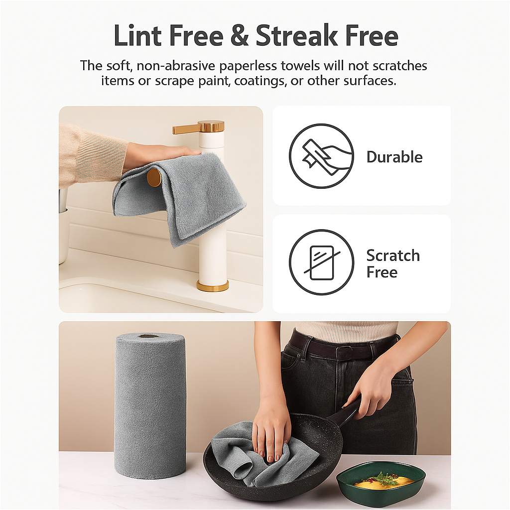 Velo™ Reusable Microfiber Cleaning roll