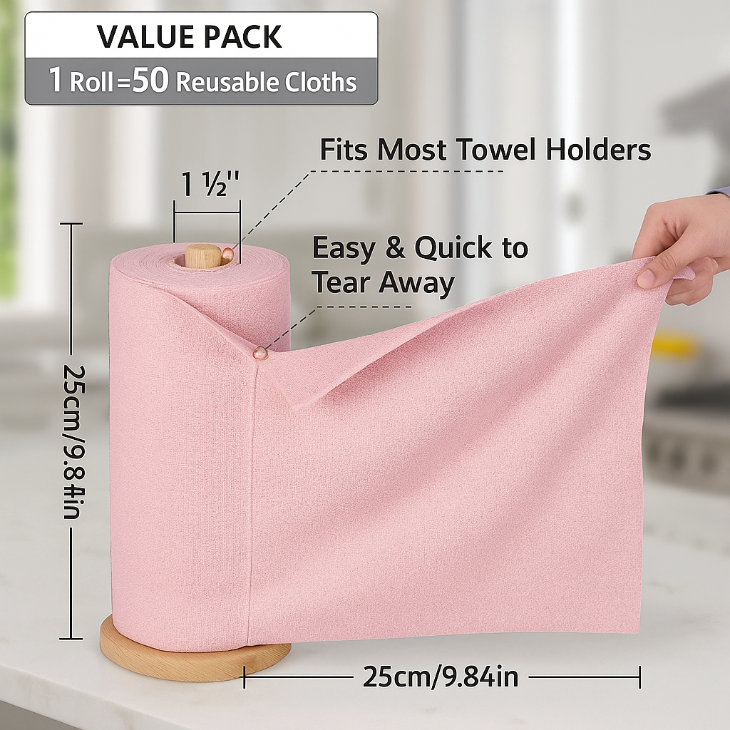 Velo™ Reusable Microfiber Cleaning roll