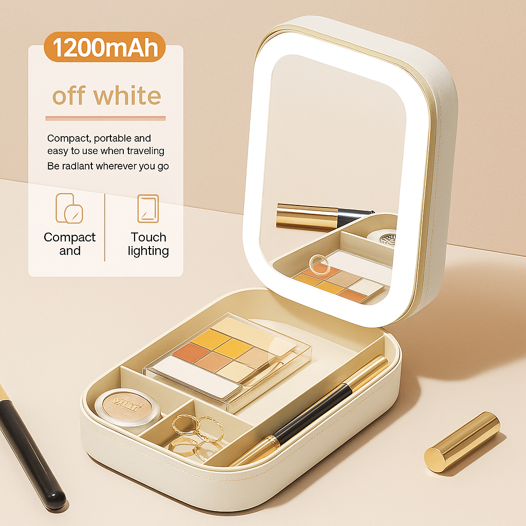 Velo™ Compact Makeup Vanity Box with LED Mirror