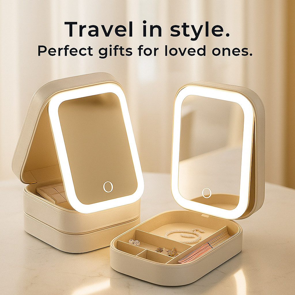Velo™ Compact Makeup Vanity Box with LED Mirror