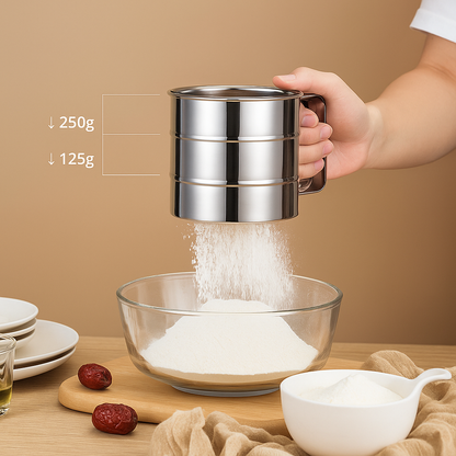 Velo™ Stainless Steel Flour Sifter/Atta Chhani for Baking
