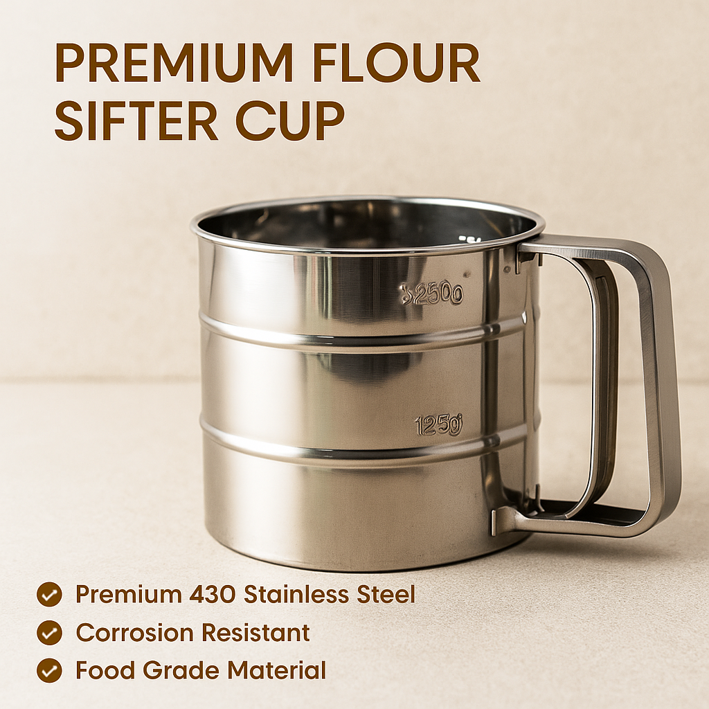 Velo™ Stainless Steel Flour Sifter/Atta Chhani for Baking