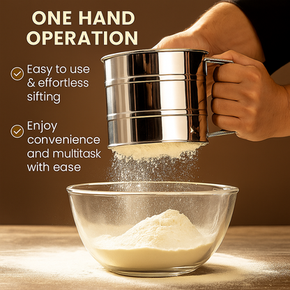 Velo™ Stainless Steel Flour Sifter/Atta Chhani for Baking
