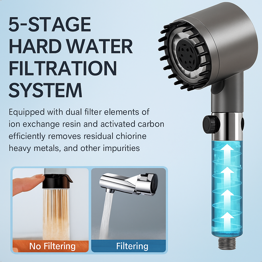 High Pressure multiple spray modes shower