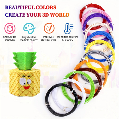 3D Printer Pen for Kids with PLA Filament | Perfect for DIY and Crafting (with USB Cable)